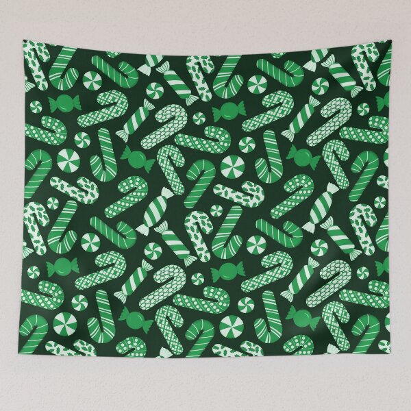 Item preview, Candies & Candy Canes - Monochrome Green designed and sold by thecolorbirdie.