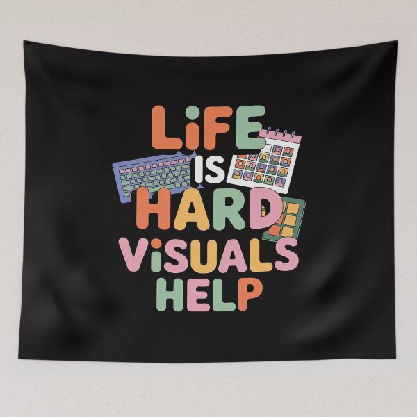 Item preview, Life Is Hard Visuals Help Special Education SPED designed and sold by AnimeManga2D.