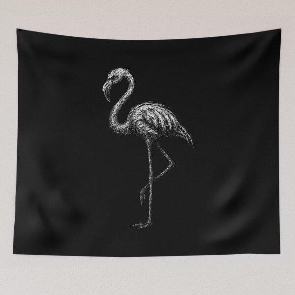 Item preview, Elegant Standing Flamingo Distressed Art designed and sold by Mortisigil.