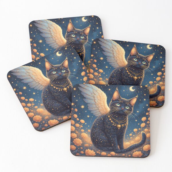 Item preview, Cat Angel flying in the starry sky. designed and sold by Natalia-Vlad.