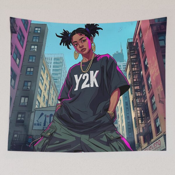 Item preview, Urban Street Style: Bold Y2K Outfits & Grunge Aesthetic in Graffiti City Art designed and sold by VibranPalette.