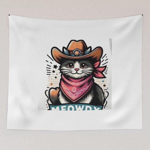 Item preview, Meowdy - Cute Cowboy Cat Sheriff designed and sold by Samthecreator01.