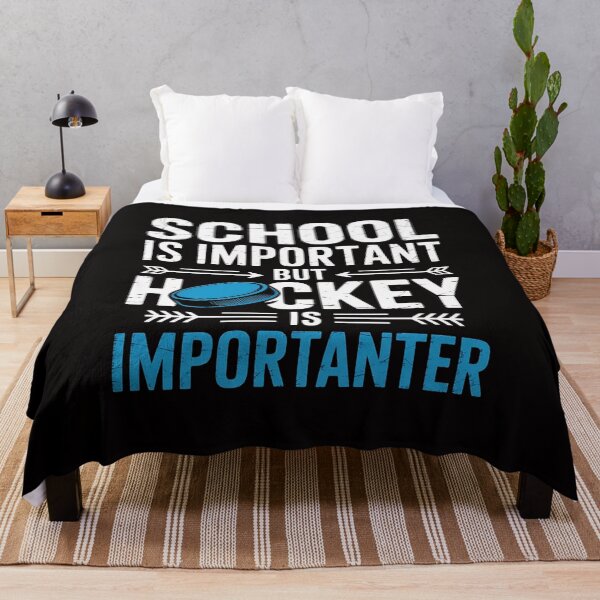 Item preview, School is Important But Hockey is Importanter Ice Hockey designed and sold by banbopbii.