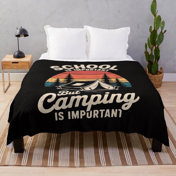 Item preview, School Is Important But Camping Is Importanter Youth Kids designed and sold by banbopbii.