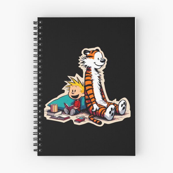 Item preview, Calvin and Hobbs chilling and reading Sticker designed and sold by Carley Peter.