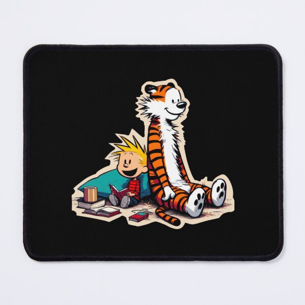 Item preview, Calvin and Hobbs chilling and reading Sticker designed and sold by Carley Peter.