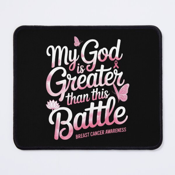 Item preview, My god is Greater Than This Battle Breast Cancer Awareness designed and sold by skanderio.