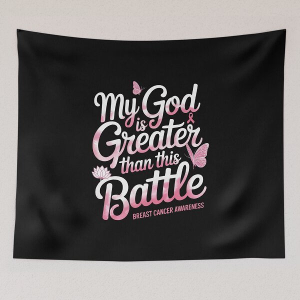 Item preview, My god is Greater Than This Battle Breast Cancer Awareness designed and sold by skanderio.