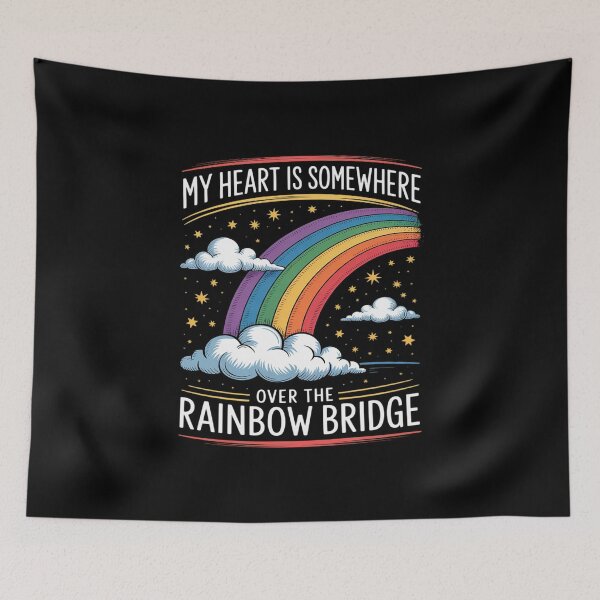 Item preview, My Heart is Somewhere Over The Rainbow Bridge Cat Lover designed and sold by skanderio.