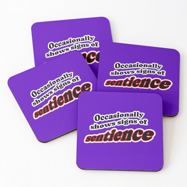 Item preview, Occasionally shows signs of sentience, purple background designed and sold by mntimg.