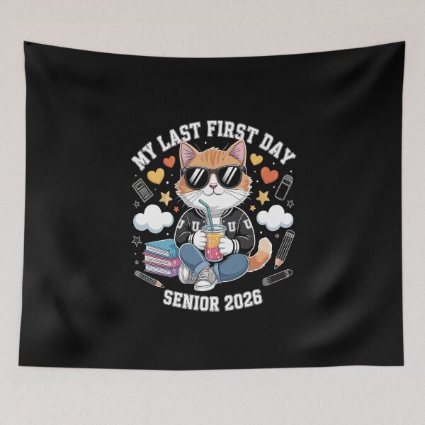 Item preview, My Last First Day Senior 2026 Cat designed and sold by skanderio.