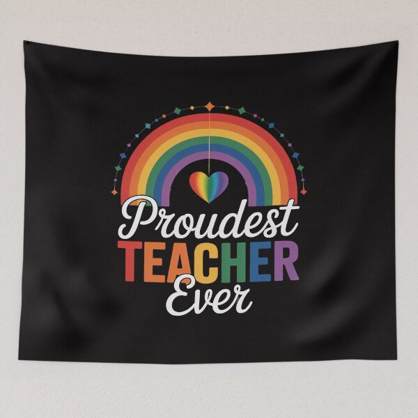 Item preview, Rainbow Proudest Teacher Ever LGBT Flag Lesbian Gay Pride designed and sold by banbopbii.