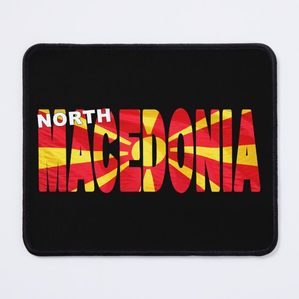 Item preview, NORTH MACEDONIA - Flag Flying in Wind cut to Letters Souvenir Sticker Shirt designed and sold by Adam Gormley.