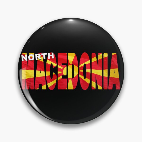 Item preview, NORTH MACEDONIA - Flag Flying in Wind cut to Letters Souvenir Sticker Shirt designed and sold by Adam Gormley.