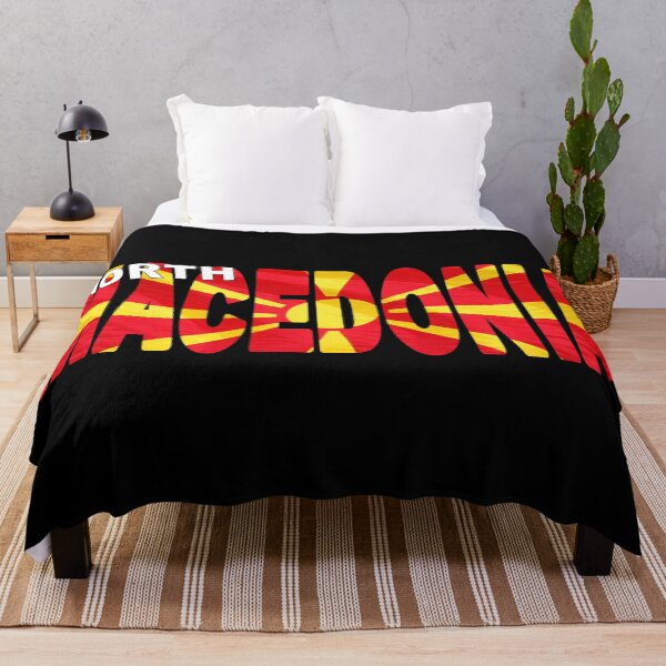 Item preview, NORTH MACEDONIA - Flag Flying in Wind cut to Letters Souvenir Sticker Shirt designed and sold by Adam Gormley.