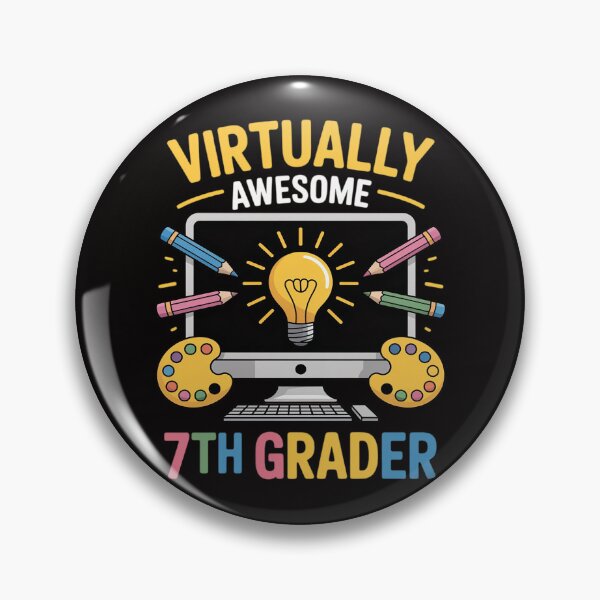 Item preview, Virtually Awesome 7th Grader Online Class Back To School designed and sold by AnimeManga2D.