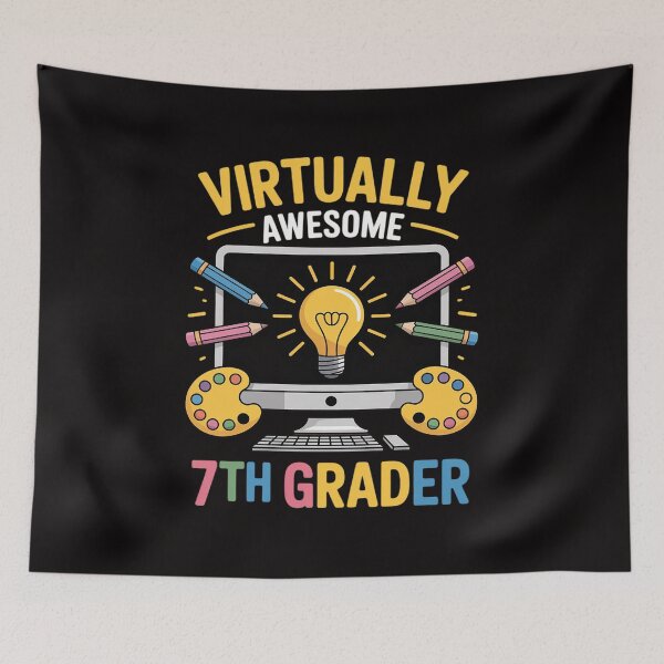 Item preview, Virtually Awesome 7th Grader Online Class Back To School designed and sold by AnimeManga2D.