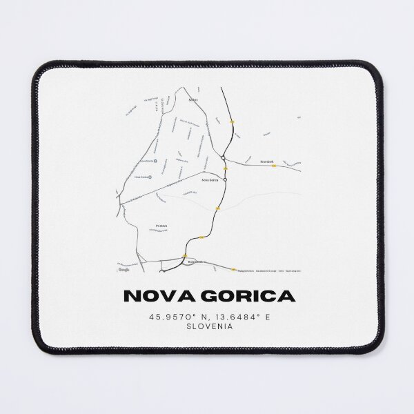 Item preview, Nova Gorica Slovenia Map Print | Coordinates Minimalist City Wall Art designed and sold by RM-Journey.