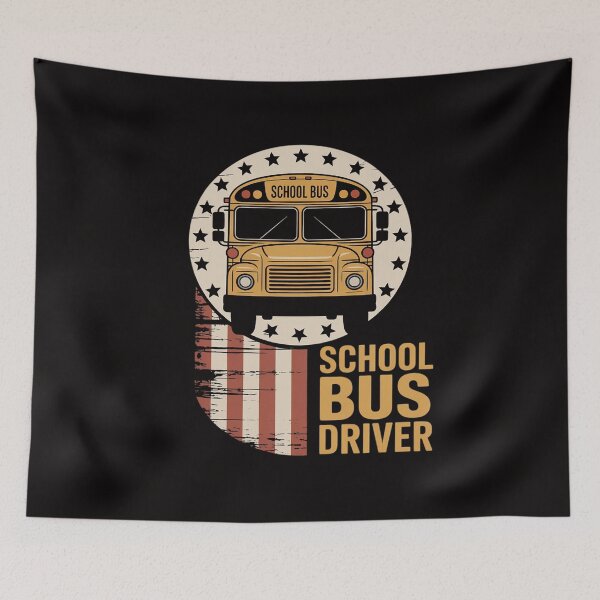 Item preview, School Bus Driver American Flag School Bus Driver designed and sold by banbopbii.