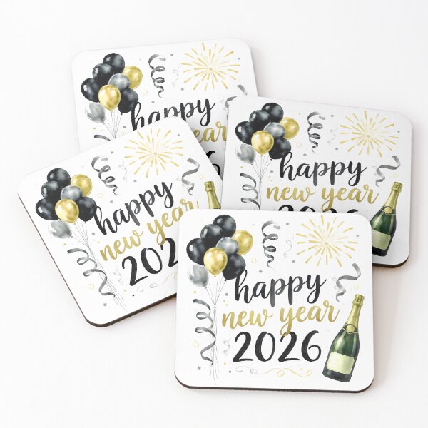 Item preview, Happy New Year 2026 Watercolor Celebration designed and sold by arthubgirl.