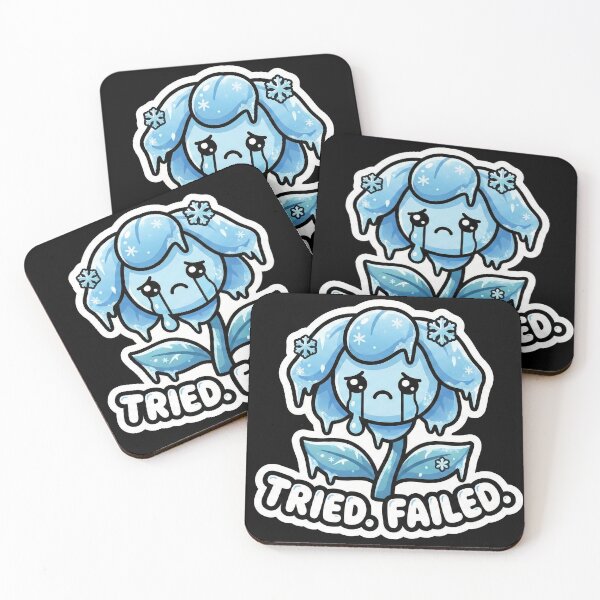 Item preview, Tried Failed - Crying Frozen Flower Sticker designed and sold by Sassy Cult.