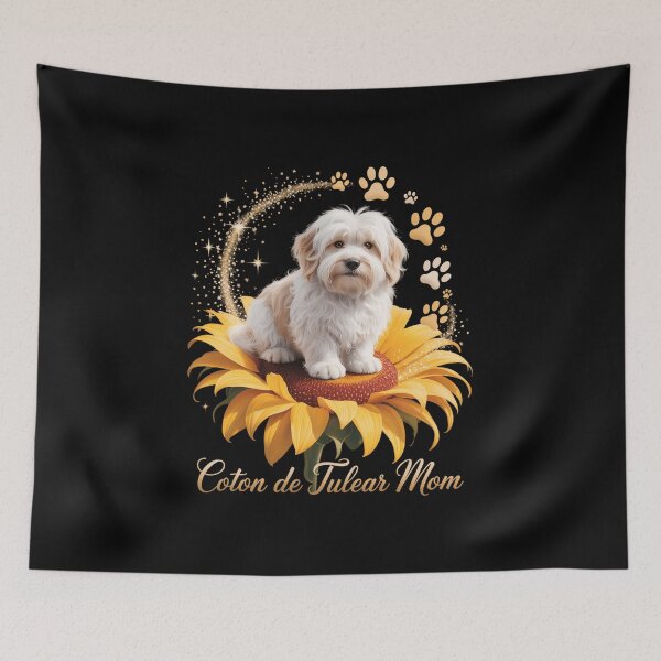 Item preview, Coton De Tulear Mom Sunflower With Dog Paw Mother's Day designed and sold by JonathalIngham.