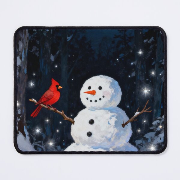 Item preview, Snowman and Cardinal Friends designed and sold by Whimsical Art by Angela.