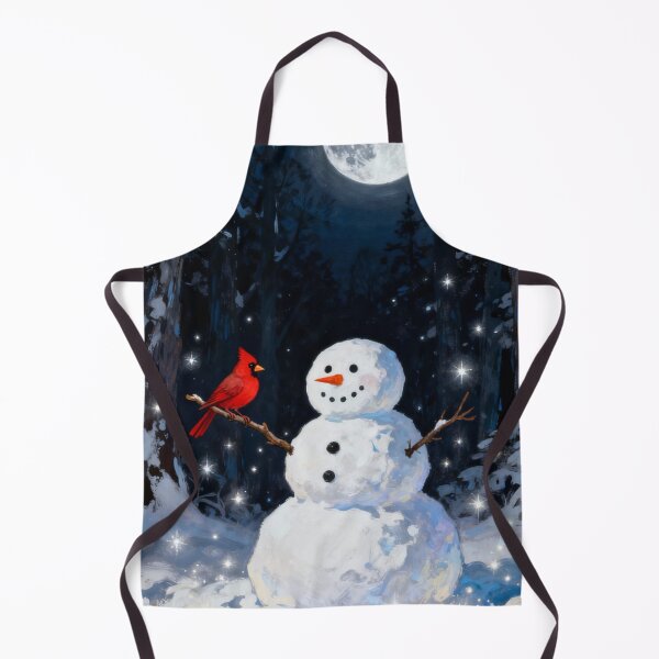 Item preview, Snowman and Cardinal Friends designed and sold by Whimsical Art by Angela.