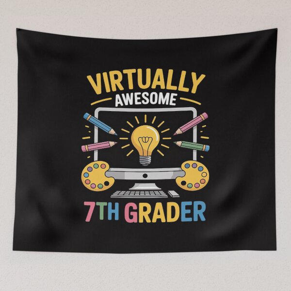 Item preview, Virtually Awesome 7th Grader Online Class Back To School designed and sold by tlallimicrichi.