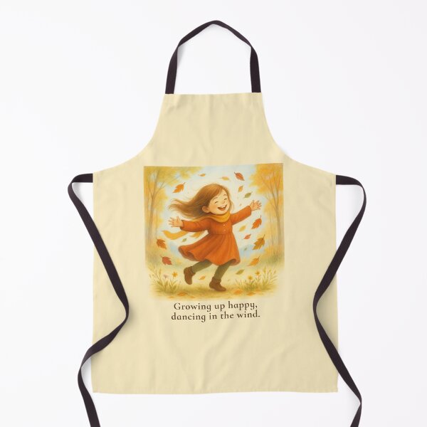 Item preview, Growing up Happy, Dancing in the Wind – Autumn Kids Illustration designed and sold by FunscapeHQ.