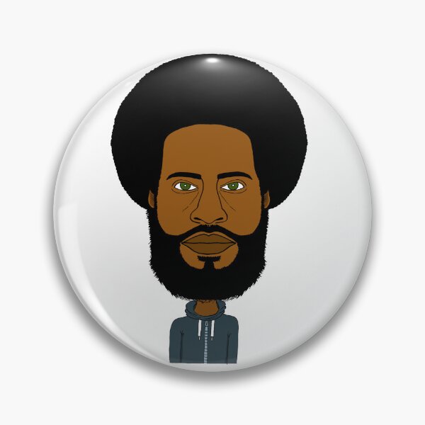Item preview, Stylized drawing of an Afro man with green eyes and streetwear style. designed and sold by Eric Sintès.