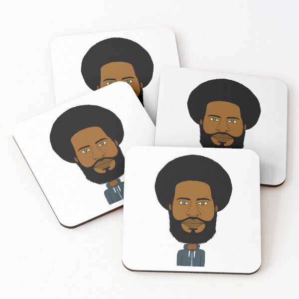 Item preview, Stylized drawing of an Afro man with green eyes and streetwear style. designed and sold by Eric Sintès.