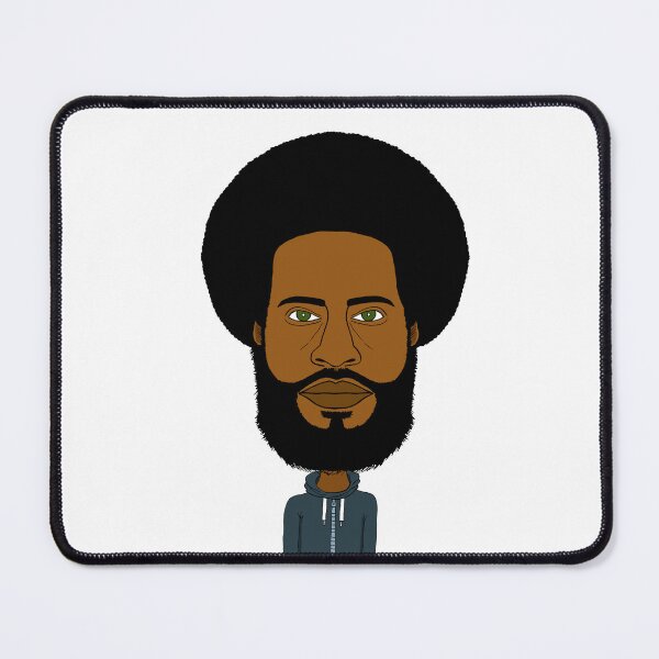 Item preview, Stylized drawing of an Afro man with green eyes and streetwear style. designed and sold by Eric Sintès.