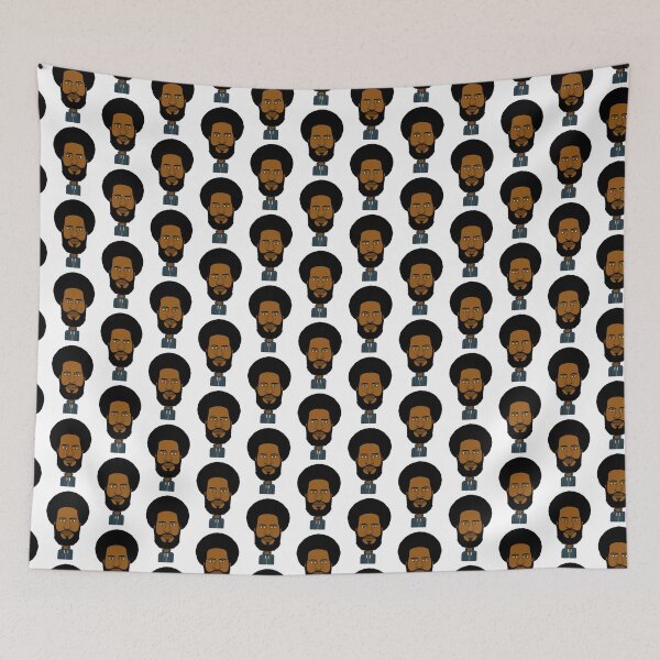 Item preview, Stylized drawing of an Afro man with green eyes and streetwear style. designed and sold by Eric Sintès.
