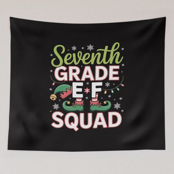Item preview, Seventh Grade Elf Squad Christmas Gift for 7th Teacher Men Women Kids designed and sold by tlallimicrichi.