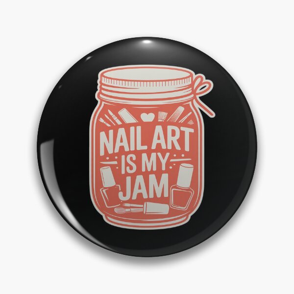 Item preview, Nail Art is My Jam Vintage Jar designed and sold by imsamaharem.