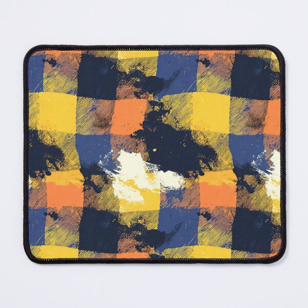 Item preview, Grunge Checkerboard Colorblock Plaid Pattern designed and sold by bubblegoth.