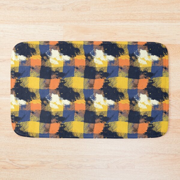 Item preview, Grunge Checkerboard Colorblock Plaid Pattern designed and sold by bubblegoth.