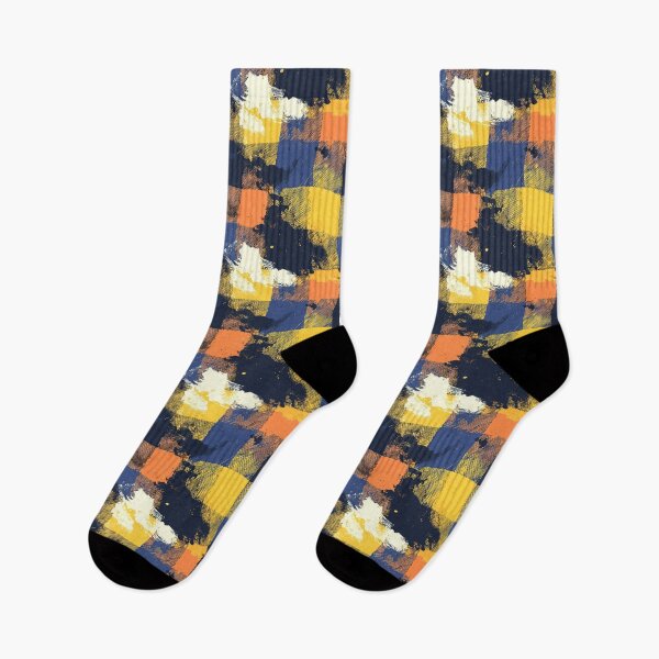 Item preview, Grunge Checkerboard Colorblock Plaid Pattern designed and sold by bubblegoth.