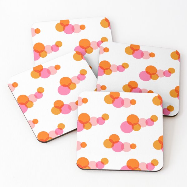 Item preview, Floaty Circles - Retro Orange Yellow Pink designed and sold by thecolorbirdie.