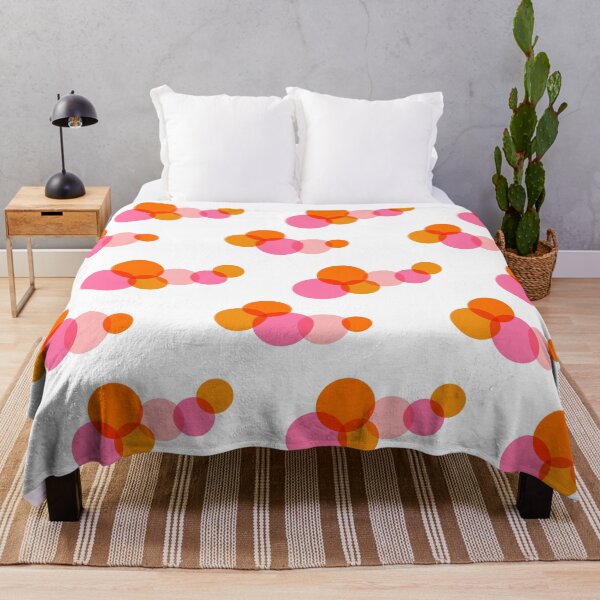 Item preview, Floaty Circles - Retro Orange Yellow Pink designed and sold by thecolorbirdie.