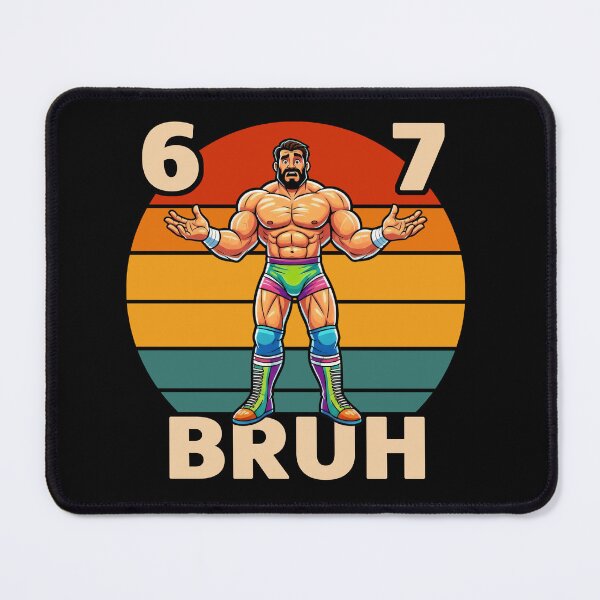 Item preview, Retro Wrestling 67 Six Seven Bruh Funny Tee designed and sold by LashondaGreen89.
