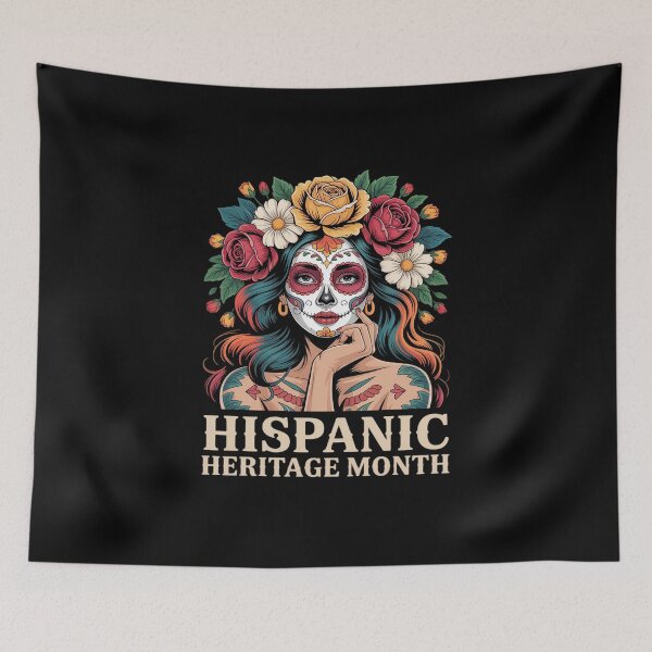 Item preview, National Hispanic Heritage Proud Latina Flowers designed and sold by imsamaharem.
