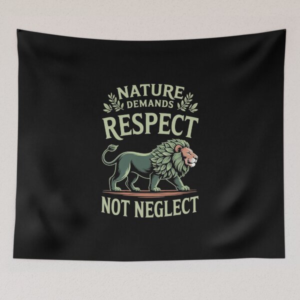 Item preview, Nature Demands Respect Eco Lion Leaf Graphic designed and sold by imsamaharem.