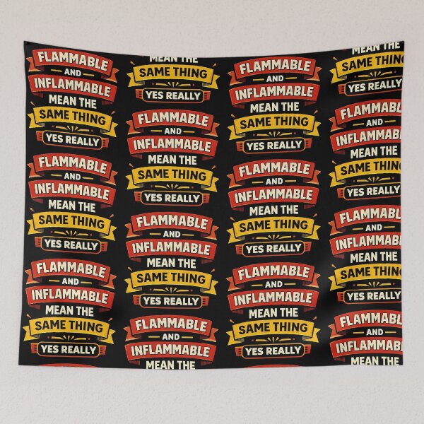Item preview, Flammable Inflammable Mean The Same Thing Yes Really Design designed and sold by TeeTimeTreasure.