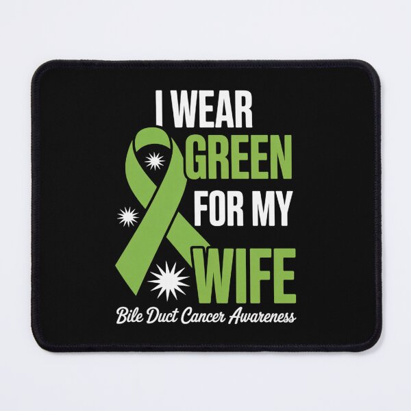 Item preview, Bile Duct Cancer Awareness Survivor Green Ribbon Wife Women designed and sold by repconomArt.