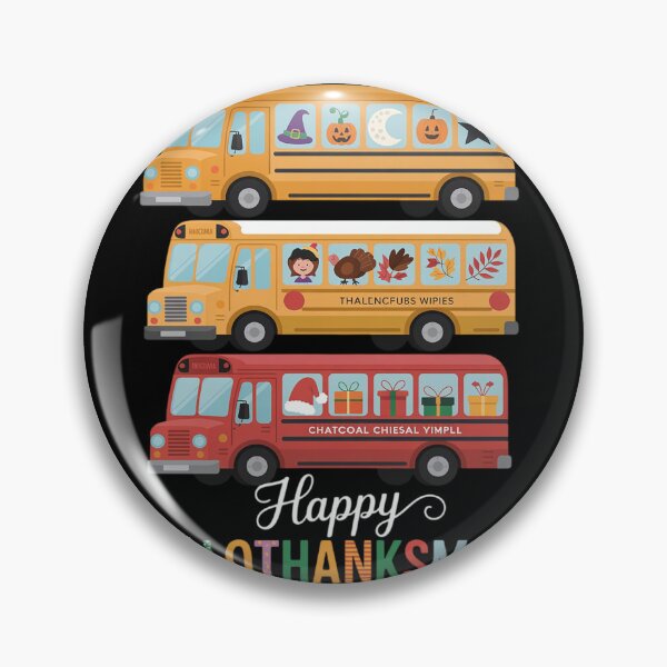 Item preview, School Bus Witch Turkey Santa Happy Hallothanksmas designed and sold by duolastgend.