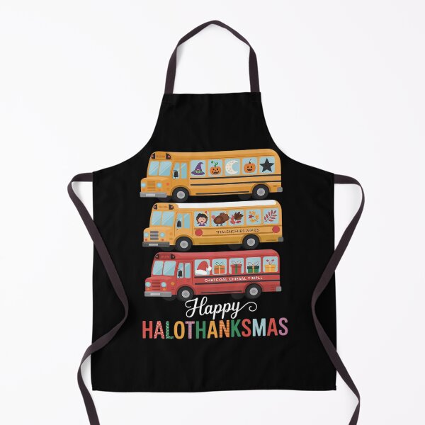 Item preview, School Bus Witch Turkey Santa Happy Hallothanksmas designed and sold by duolastgend.