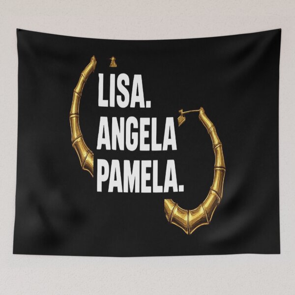 Item preview, Around The Way Girl Lisa Angela Pamela Renee Bamboo Earrings 90s Hip Hop T-Shirt designed and sold by LeighlaF45.