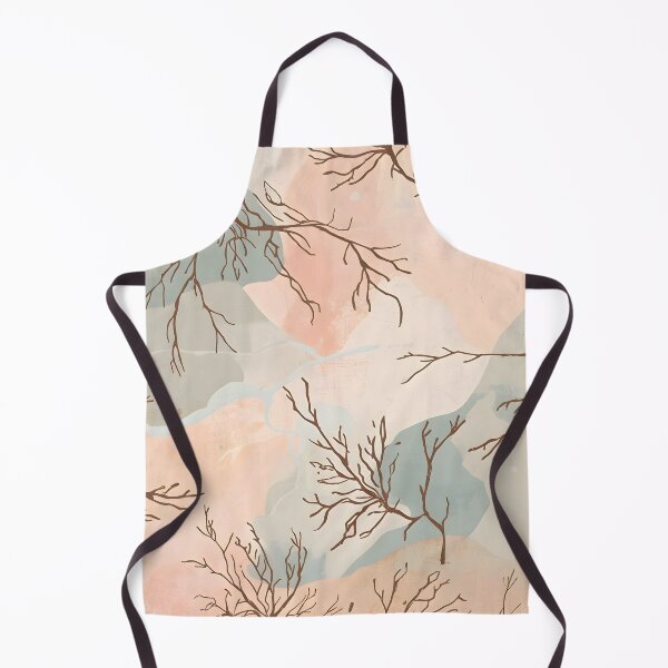 Item preview, Organic Abstract Botanical Pattern with Watercolor Textures and Minimalist Winter Branches designed and sold by VibranPalette.